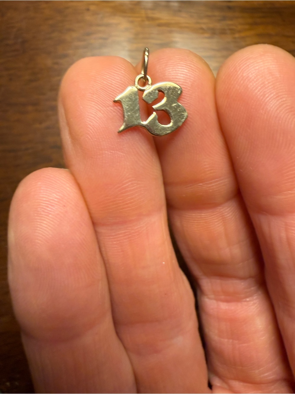 14k yellow gold lucky 13 charm!